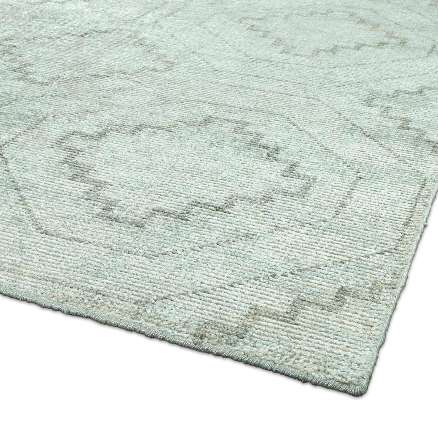 Delhi Collection Hand Woven Bamboo Silk Area Rug (GLACIER)