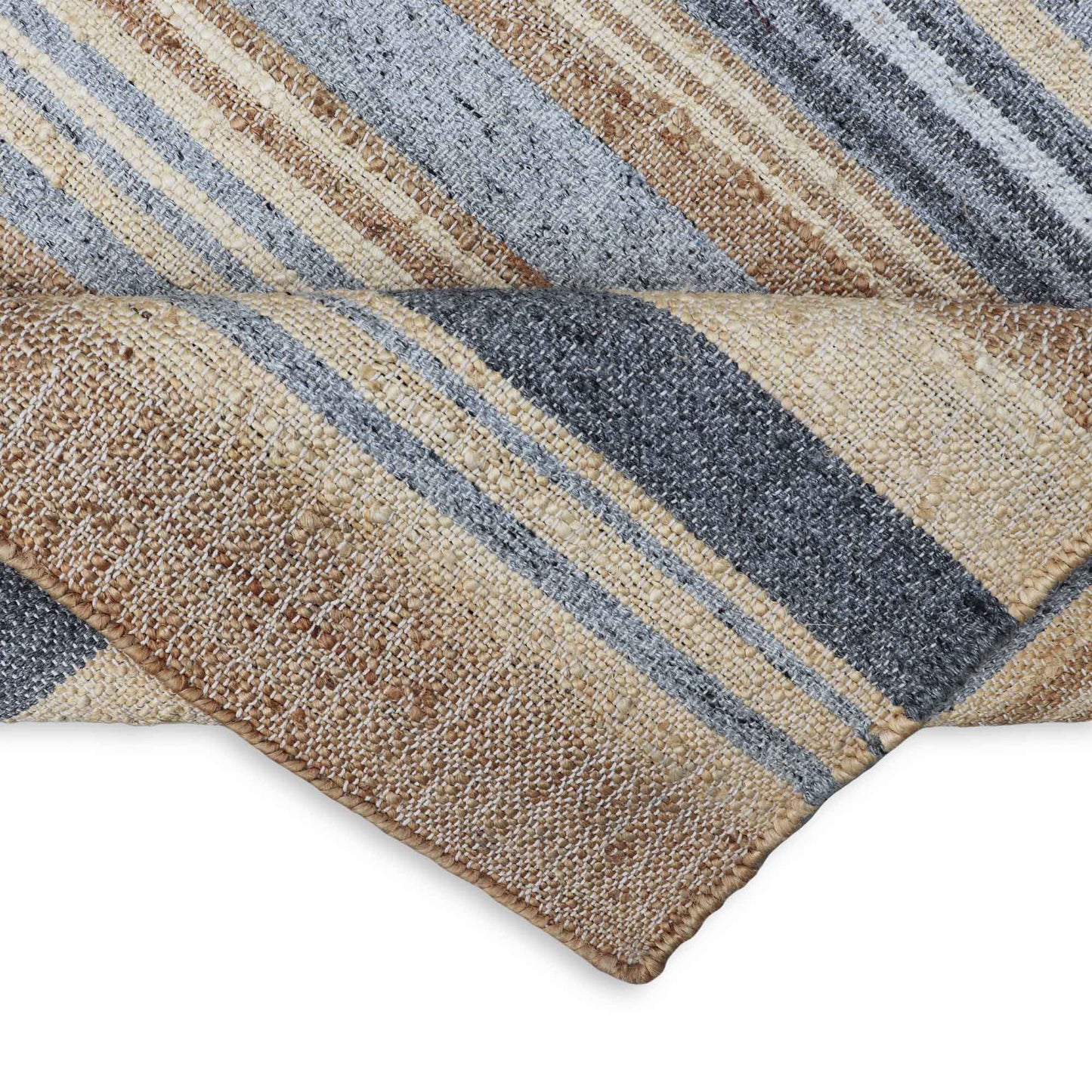Zambazi Stripe Flatweave Jute and Wool Rug