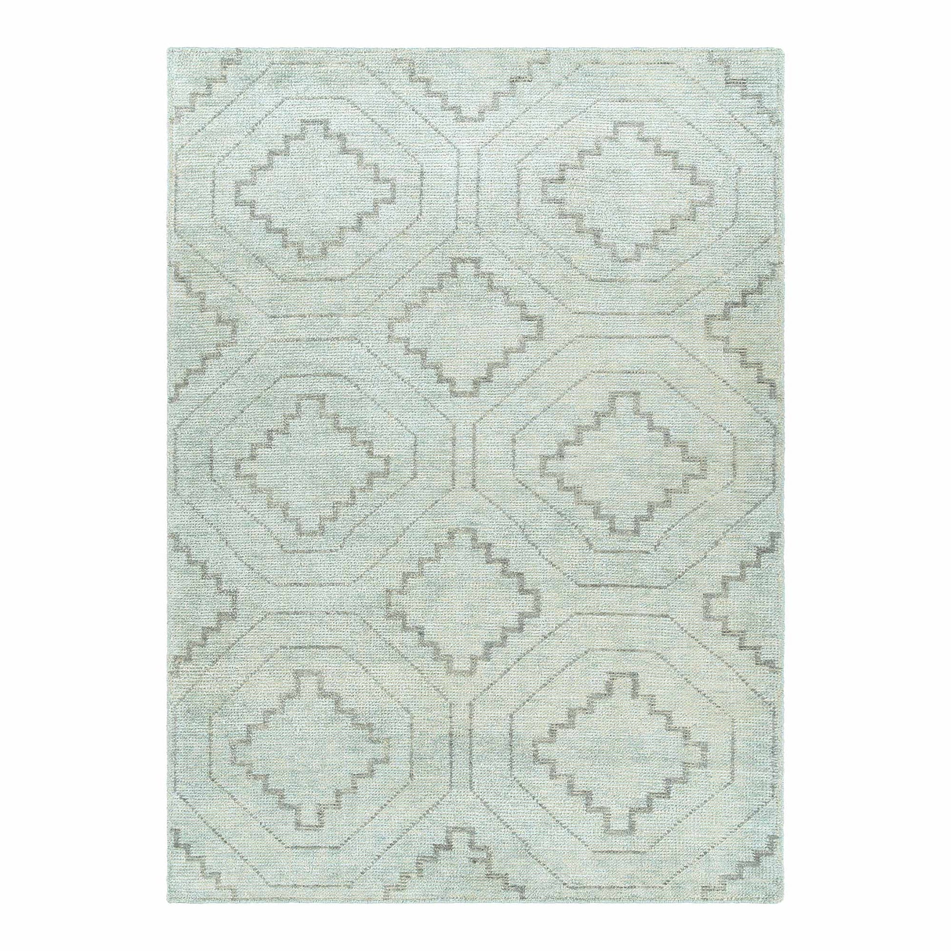 Delhi Collection Hand Woven Bamboo Silk Area Rug (GLACIER)