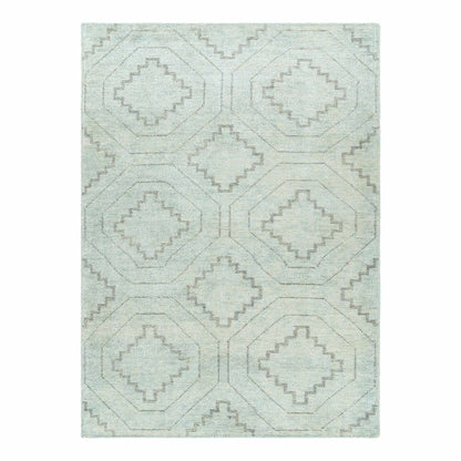 Delhi Collection Hand Woven Bamboo Silk Area Rug (GLACIER)