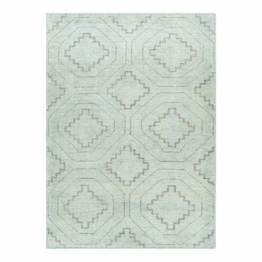 Delhi Collection Hand Woven Bamboo Silk Area Rug (GLACIER)