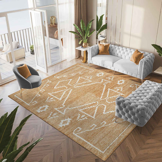 Nordic Copper Hand Knotted Bamboo Silk Rug