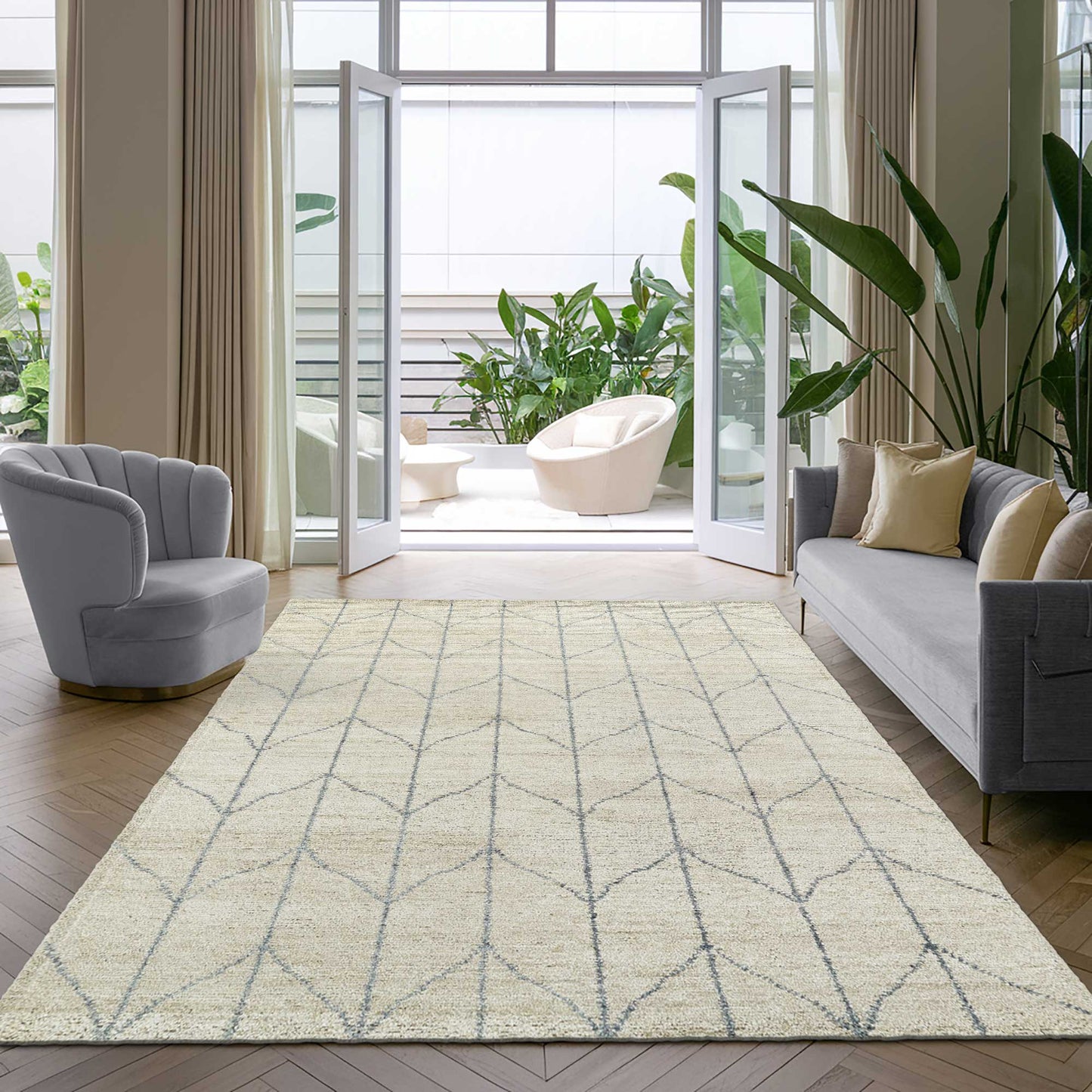 Sundra Sand Hand Knotted Bamboo Silk Rug