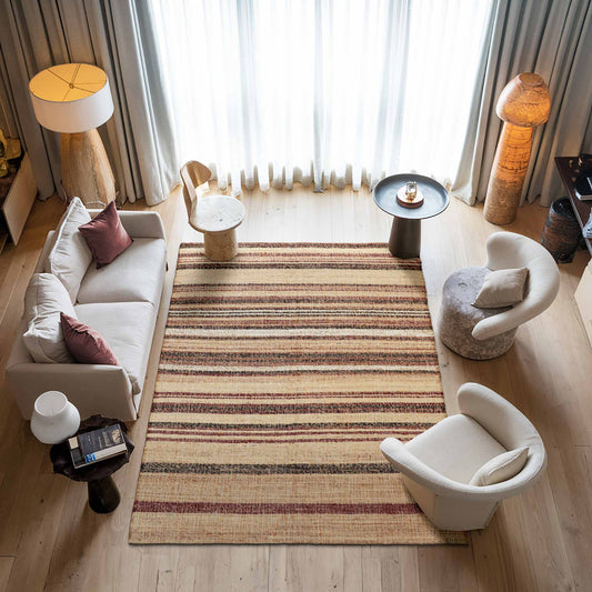 Fab Stripe Flatweave Wool Jute Rug