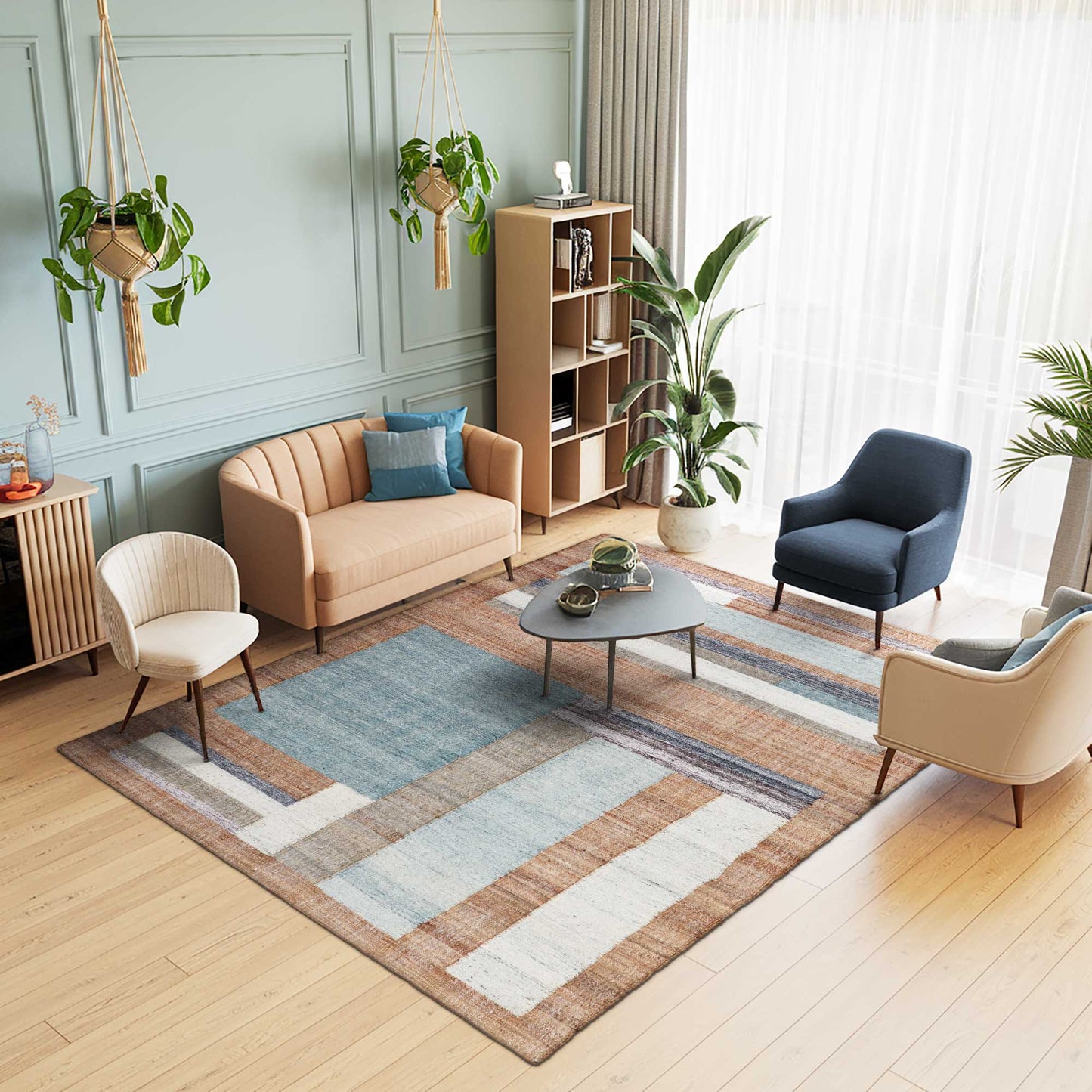 Khosrow Flatweave Wool Jute Rug