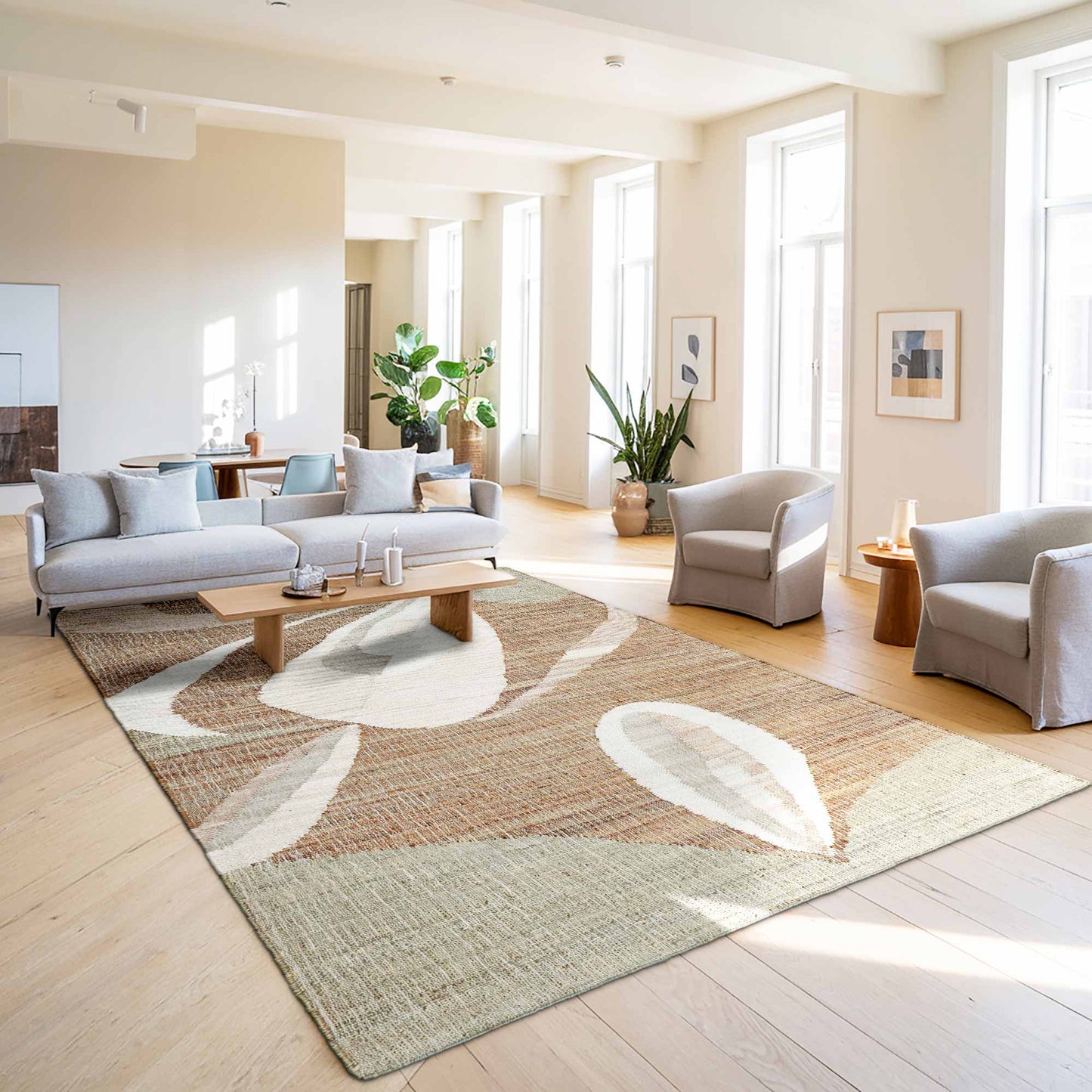 Aamr Flatweave Wool Jute Rug