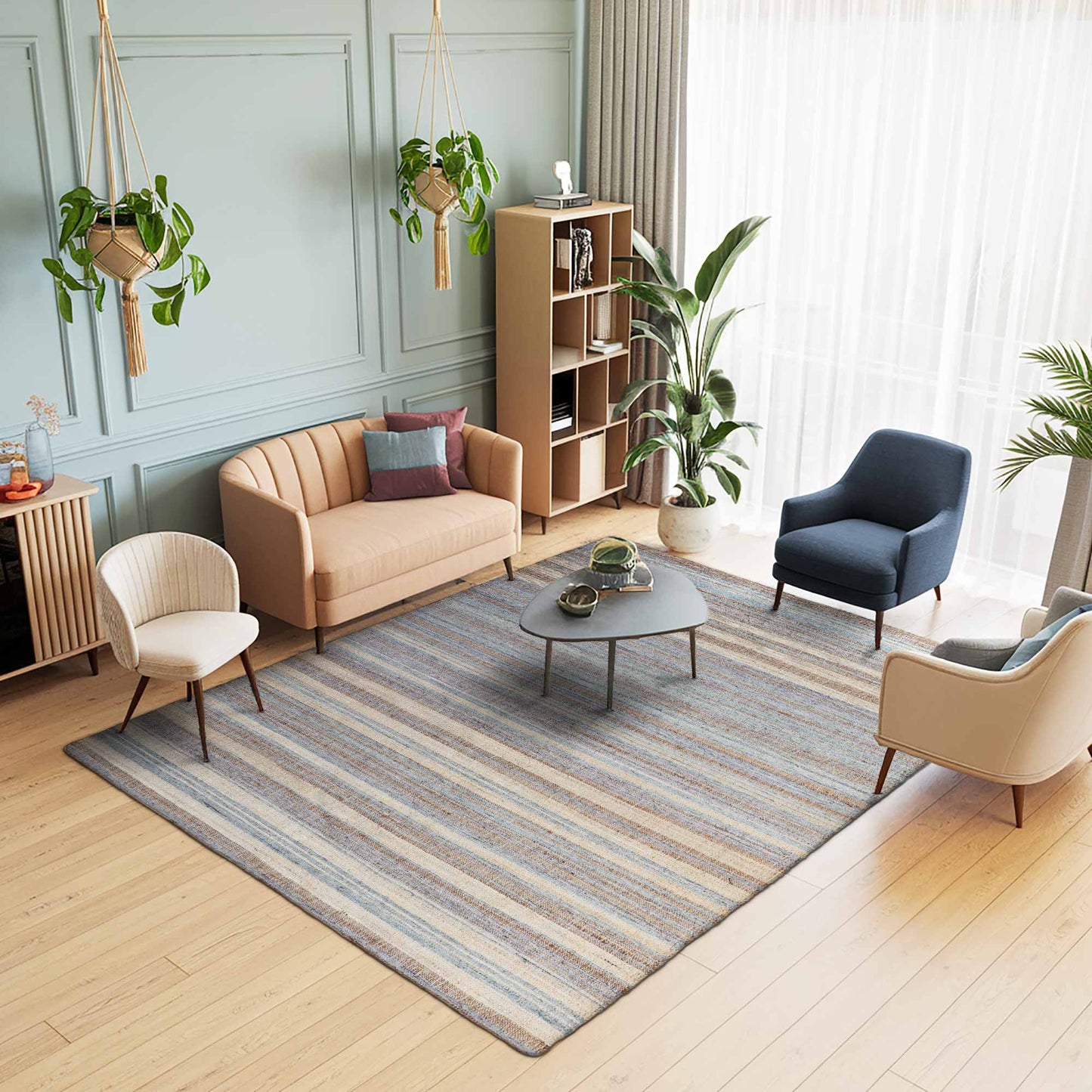 Ojas Flatweave Wool Jute Rug