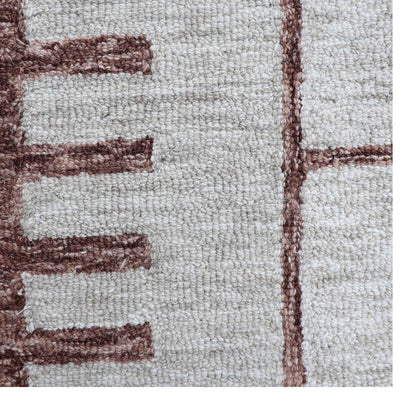 Ashen Square Cream Hand Tufted Wool Rug