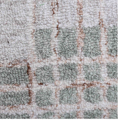 Grid Atelier Green Hand Tufted Wool Rug