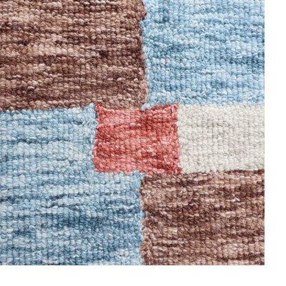 Harbor Check Terracotta Red Hand Tufted Wool Rug