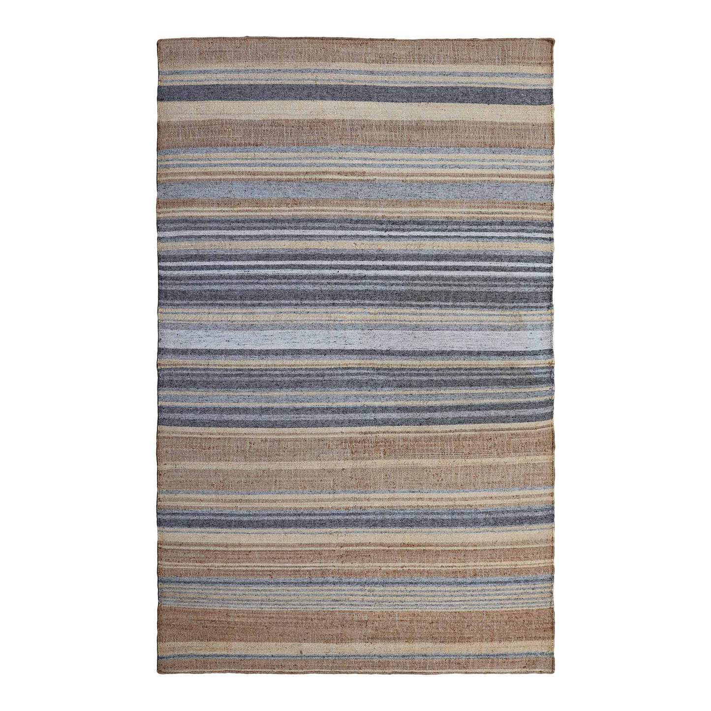 Zambazi Stripe Flatweave Jute and Wool Rug
