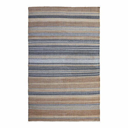 Zambazi Stripe Flatweave Jute and Wool Rug