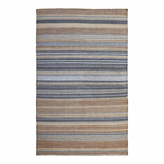 Zambazi Stripe Flatweave Jute and Wool Rug