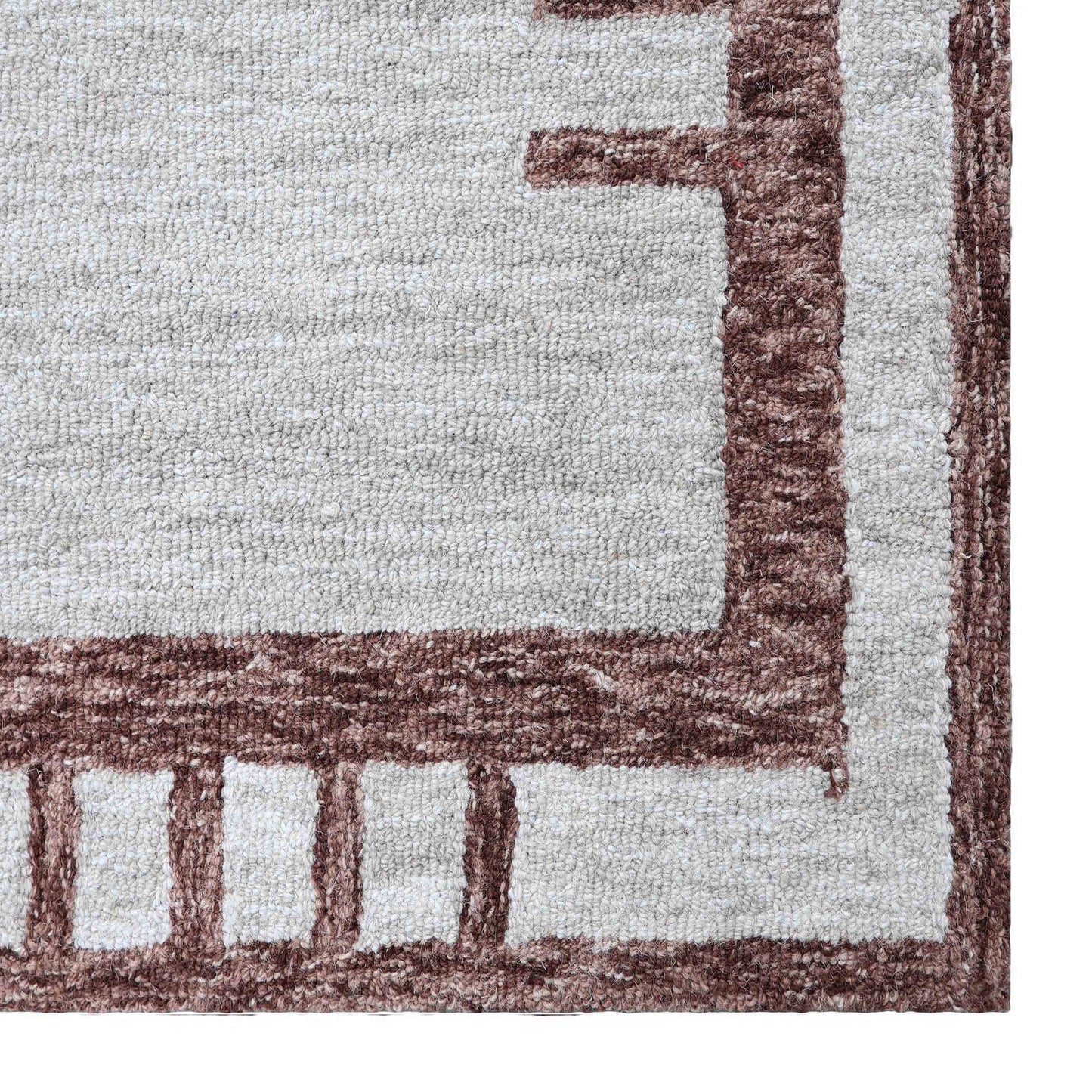 Ashen Square Cream Hand Tufted Wool Rug