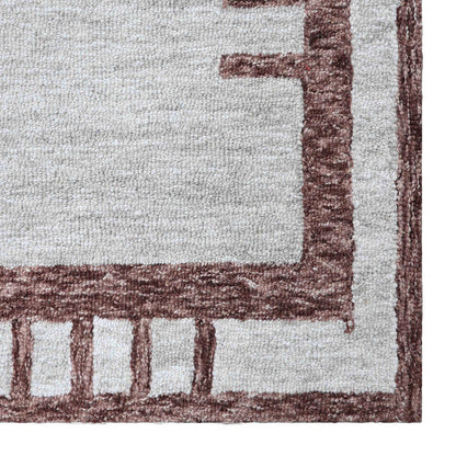 Ashen Square Cream Hand Tufted Wool Rug