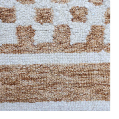 Desert Lattice Brown Hand Tufted Wool Rug