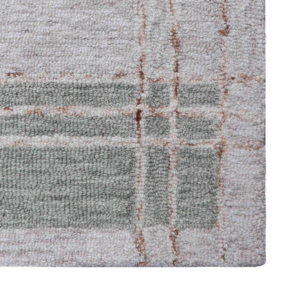 Grid Atelier Green Hand Tufted Wool Rug