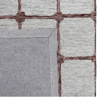 Ashen Square Cream Hand Tufted Wool Rug