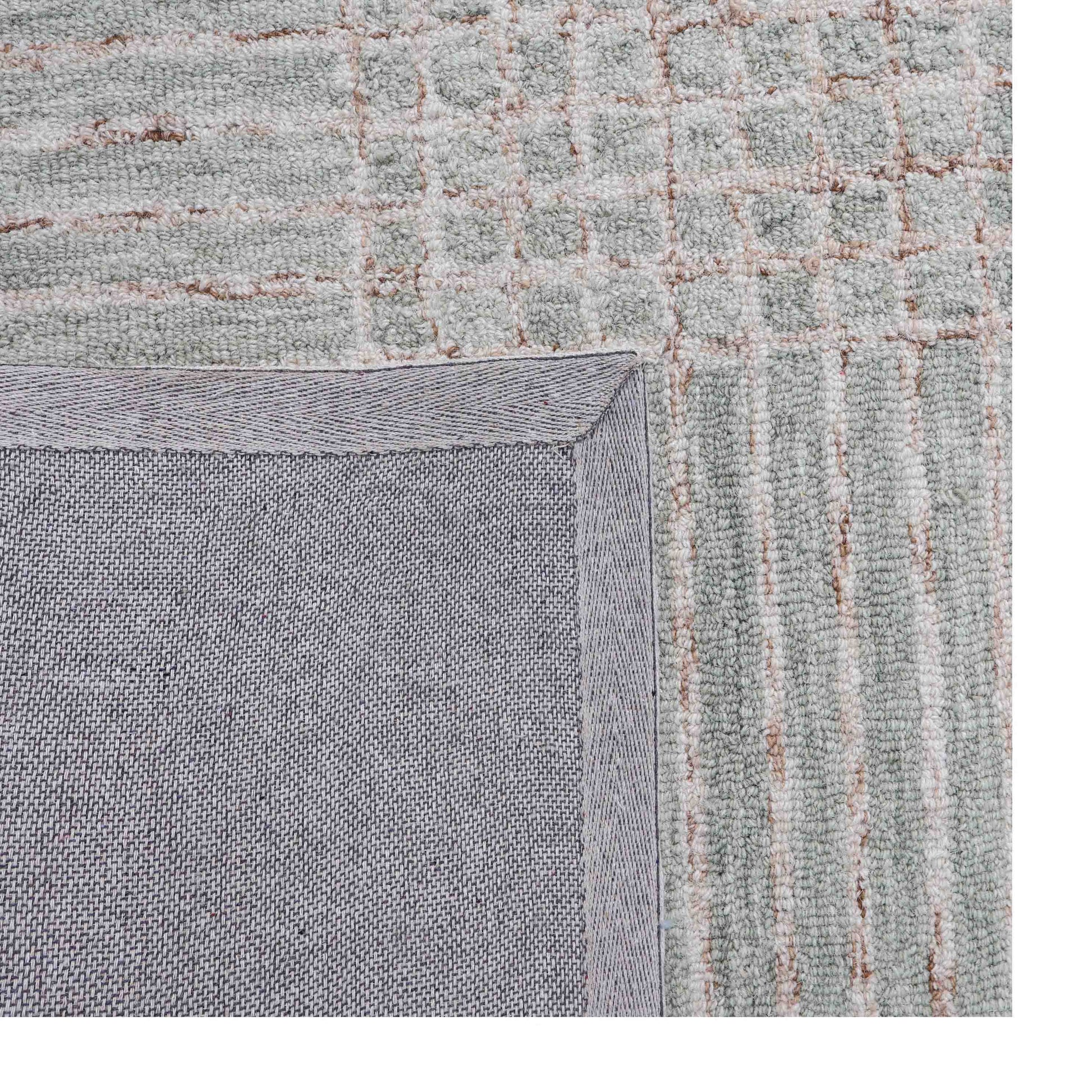 Grid Atelier Green Hand Tufted Wool Rug