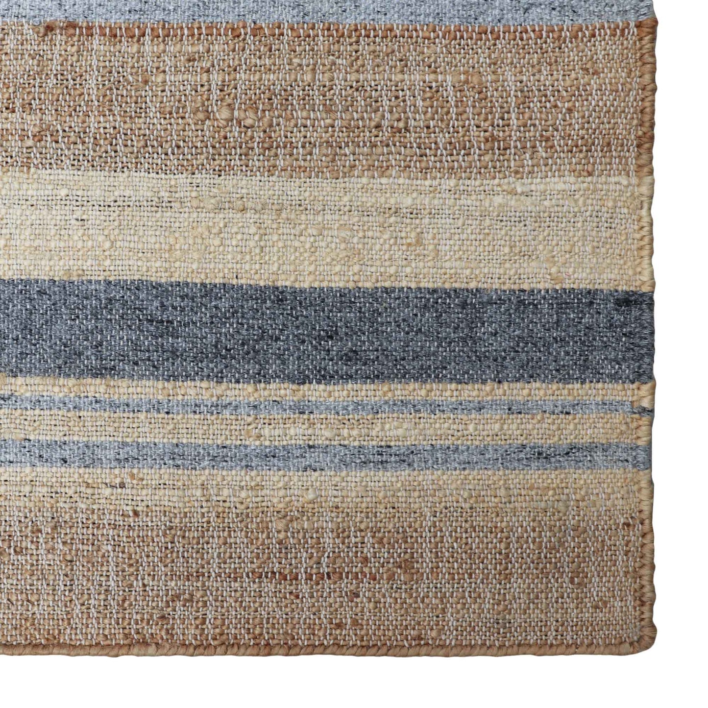 Zambazi Stripe Flatweave Jute and Wool Rug