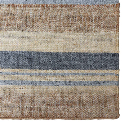 Zambazi Stripe Flatweave Jute and Wool Rug