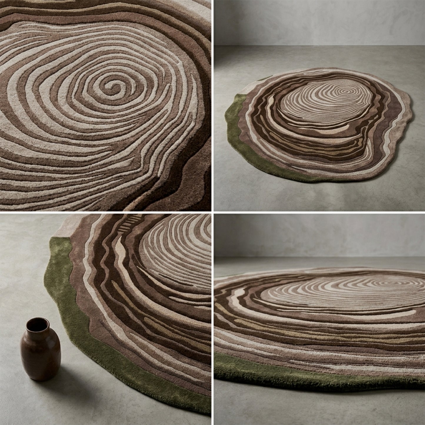  Aakar Shape Handtufted Rugs 