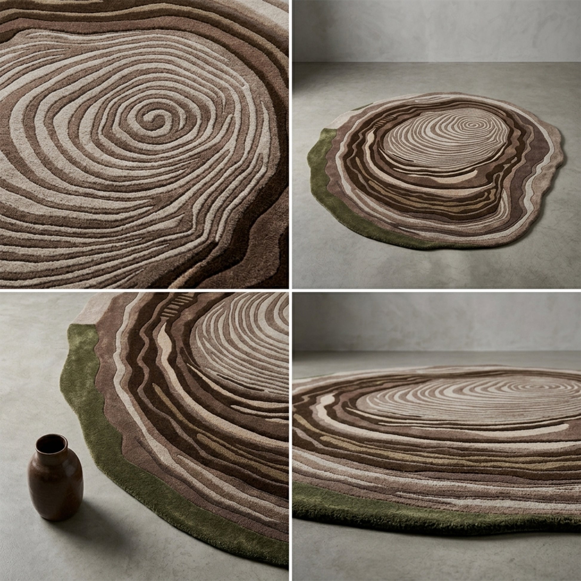  Aakar Shape Handtufted Rugs 