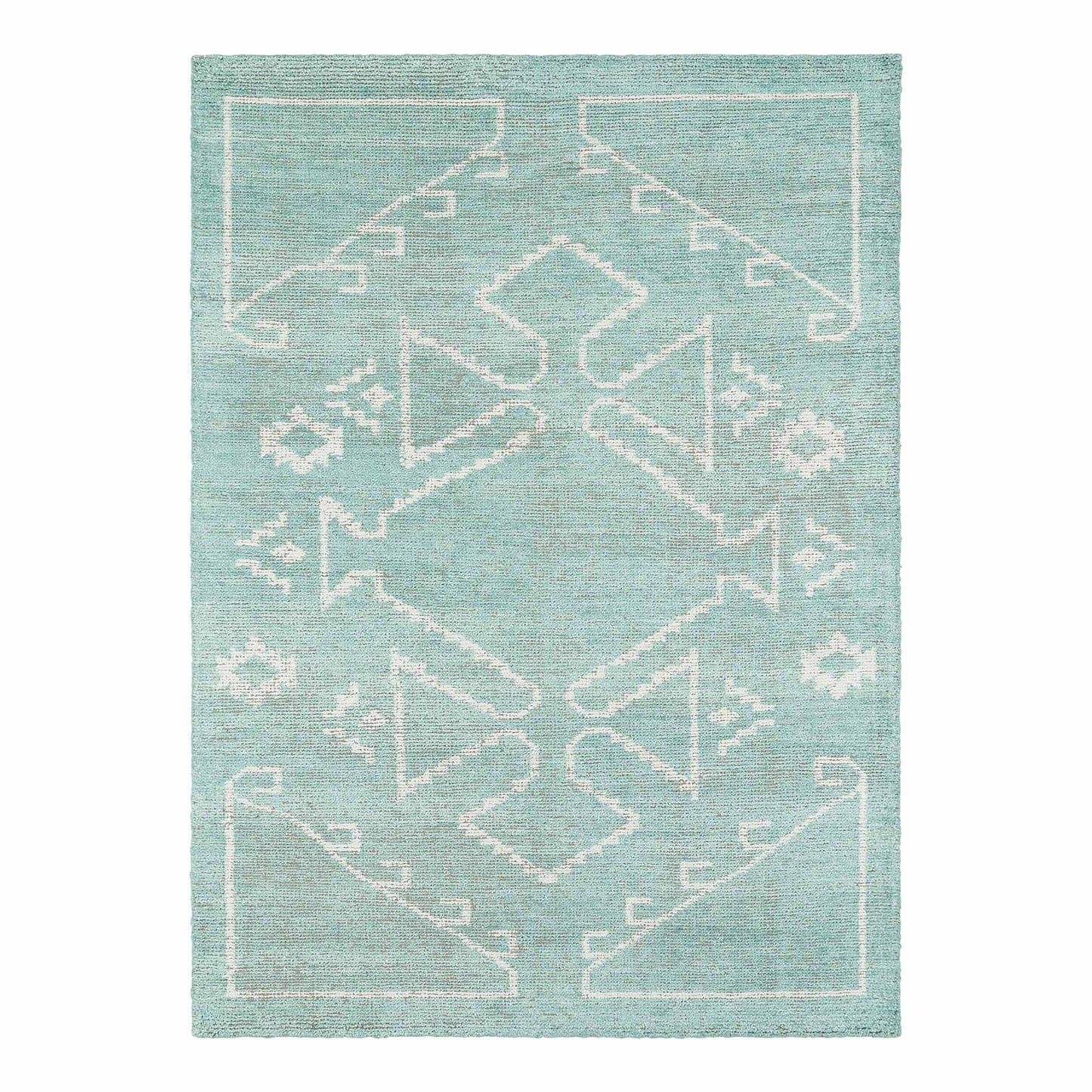 Nordic Mint Hand Knotted Bamboo Silk Rug
