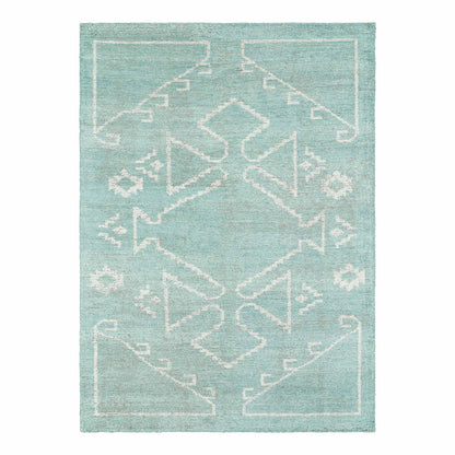 Nordic Mint Hand Knotted Bamboo Silk Rug