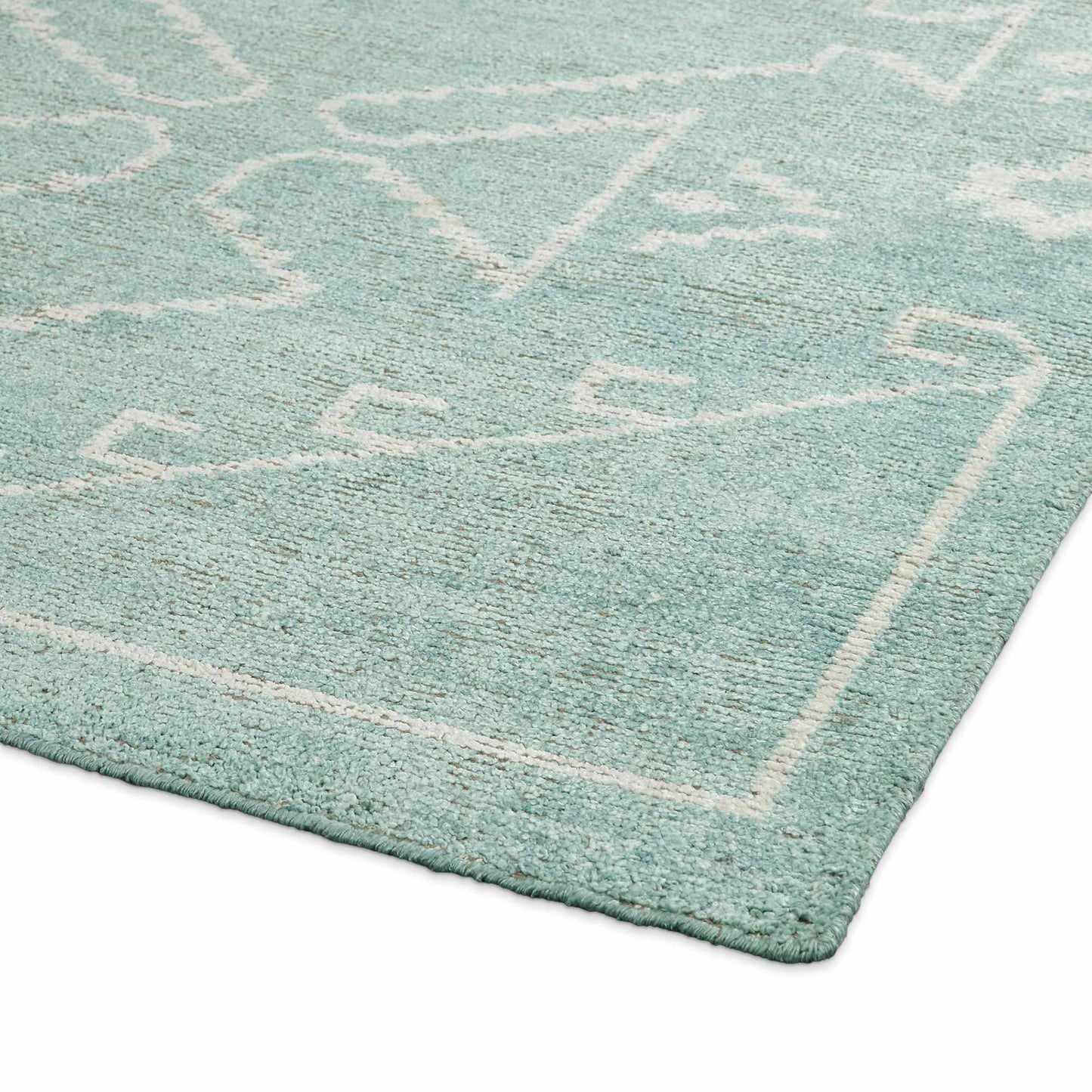 Nordic Mint Hand Knotted Bamboo Silk Rug