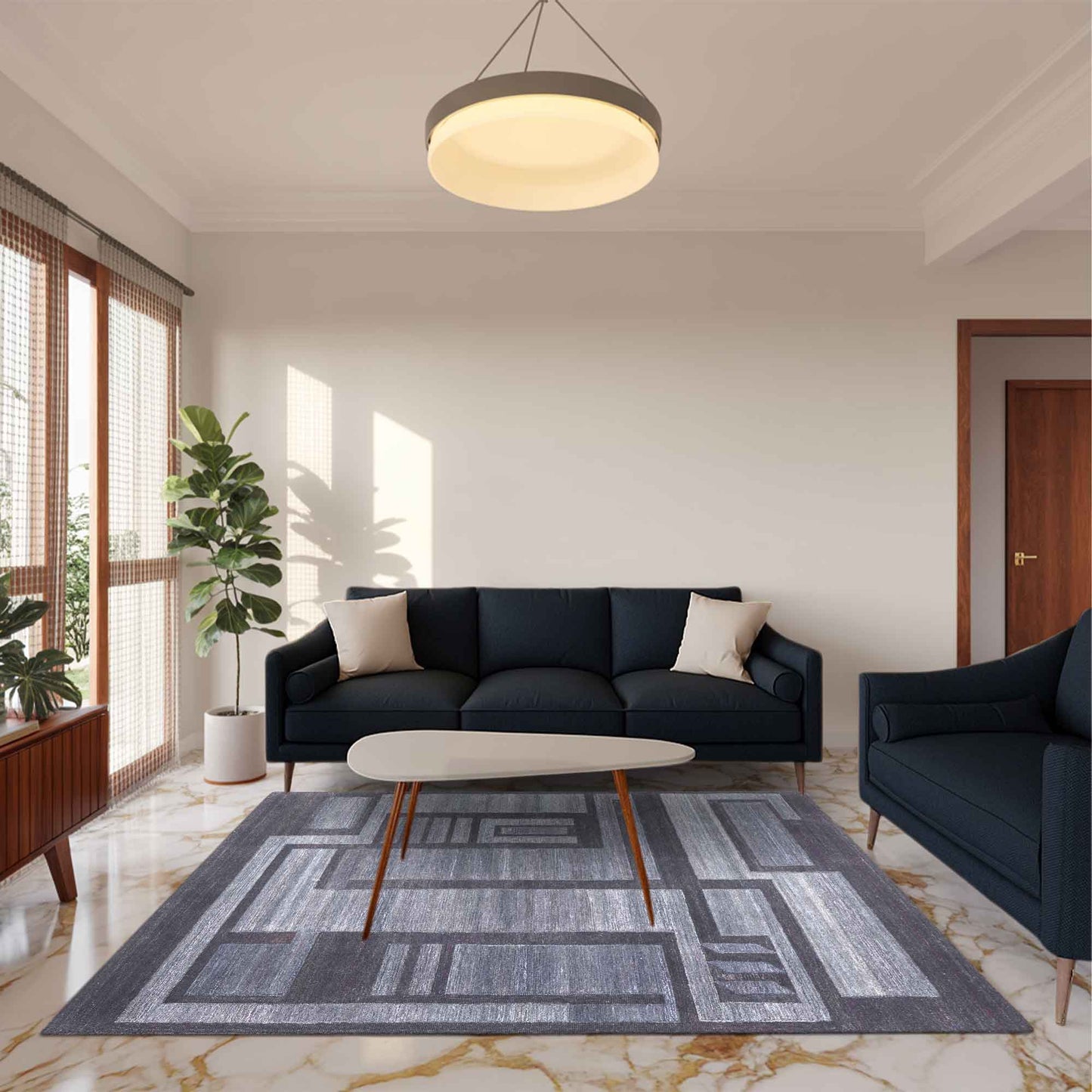 Modern Maze Hand Tufted Rug