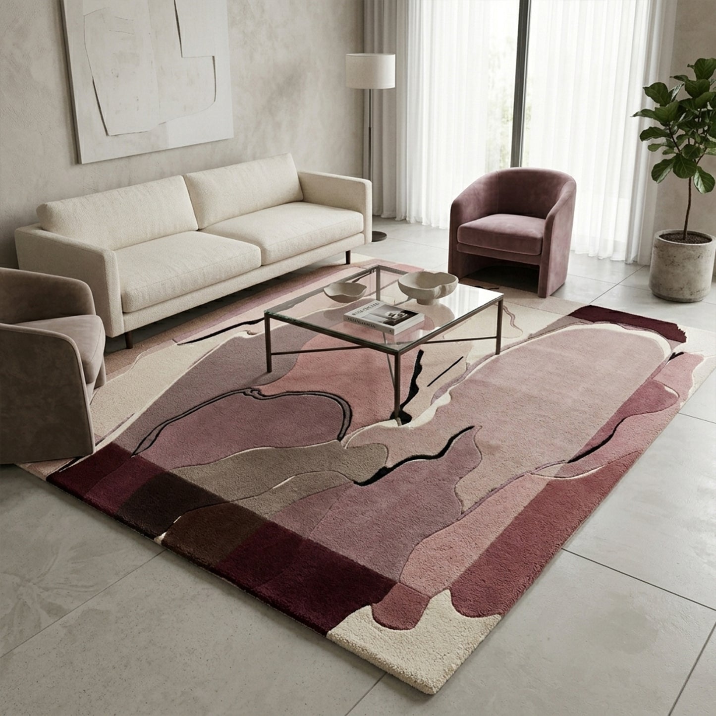  Umber Modern Hand Tufted Area Rug