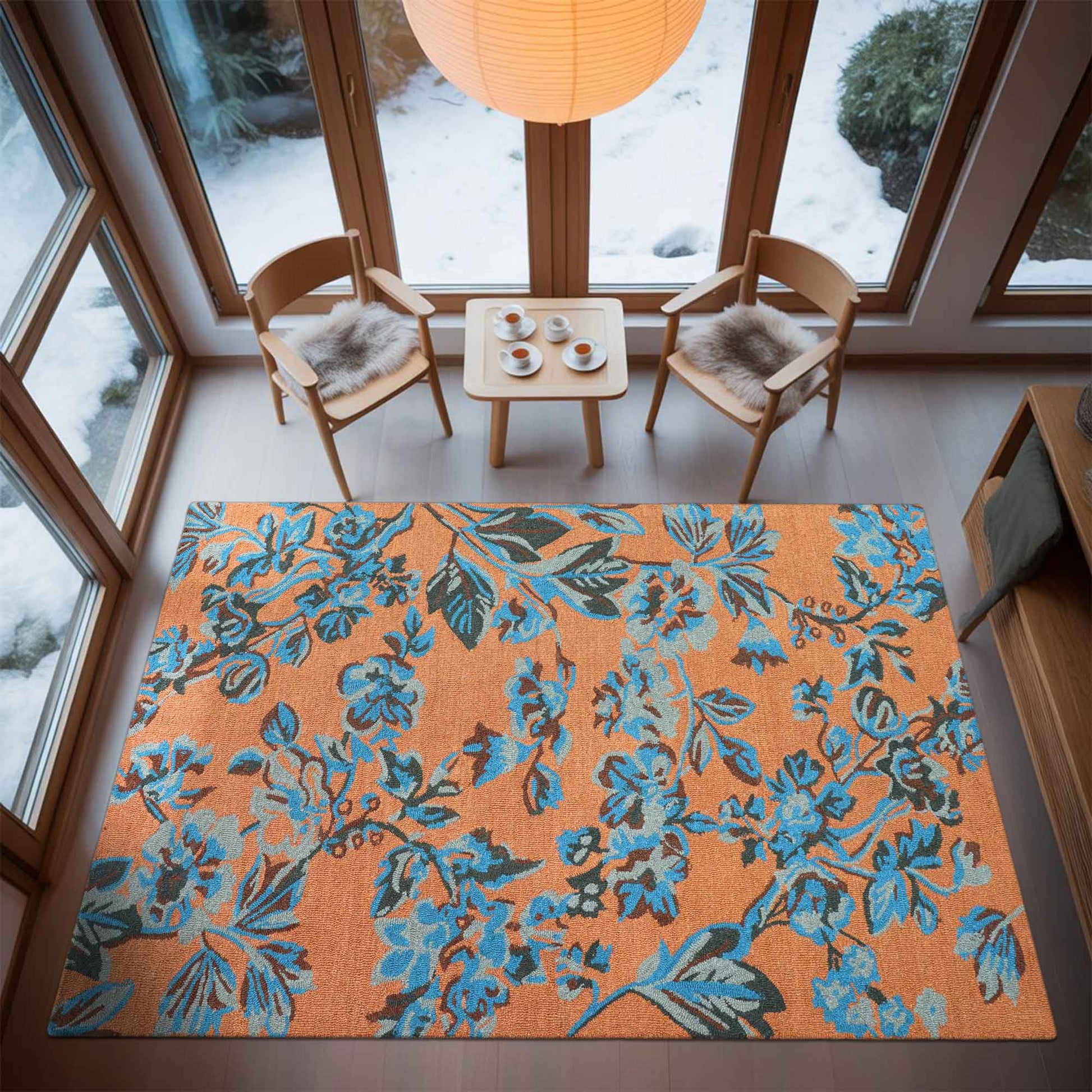 Autumn Bloom Hand Tufted Rug